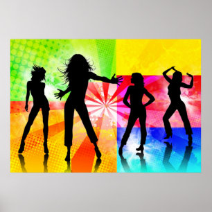 Póster Chicas de disco