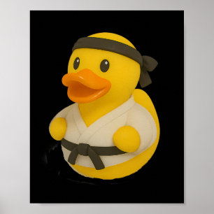 Póster Chicas de duque de caucho Karate Ducky Duckie