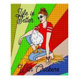 Póster Chicas de Guay | Arte de pollo