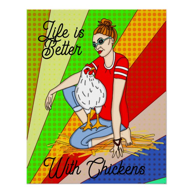 Póster Chicas de Guay | Arte de pollo (Anverso)