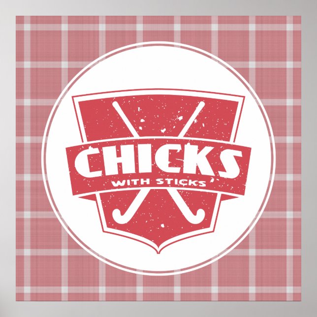 Póster Chicas de hockey con Poster de garrapatas (Frente)