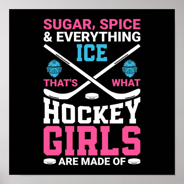 Póster Chicas de hockey sobre hielo de todo (Frente)