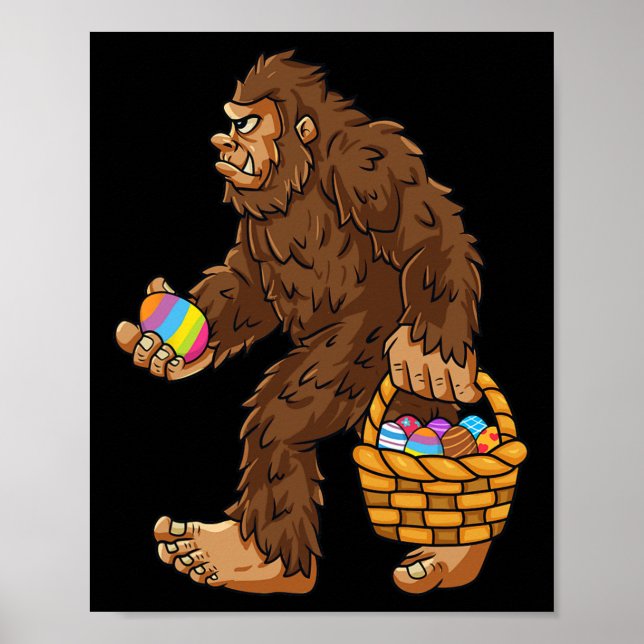 Póster Chicas de Huevos en Bigfoot Easter Day Niños diver (Frente)