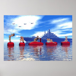 Póster Chicas de la Marina y del Glamour