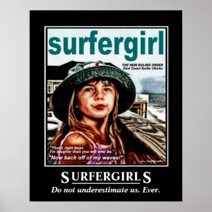 Póster Chicas de la persona que practica surf
