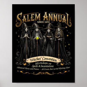 Póster Chicas de la Vintage de Halloween Salem A