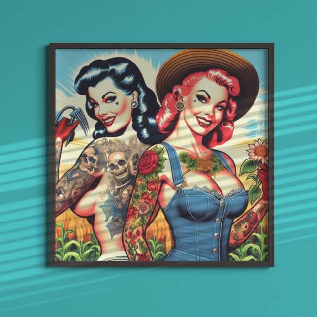 Póster Chicas de los agricultores en tatuaje (Subido por el creador)