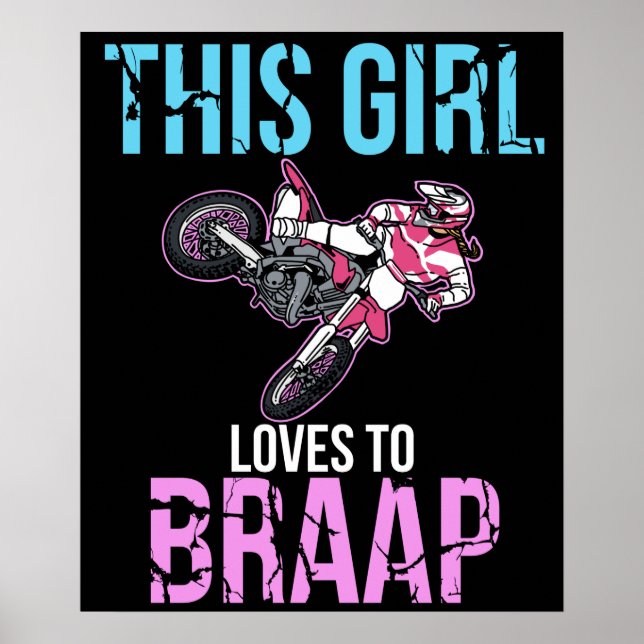 Póster Chicas de motocicleta Dirt Bike Women Motocross Br (Frente)