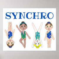 Chicas De Natación Sincronizados Síncronos Deporte