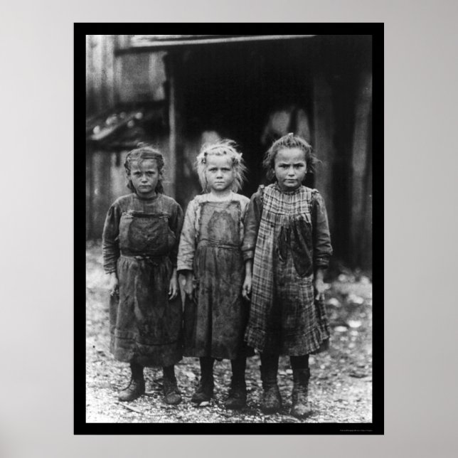 Póster Chicas de Oyster Shucker 1910 (Frente)
