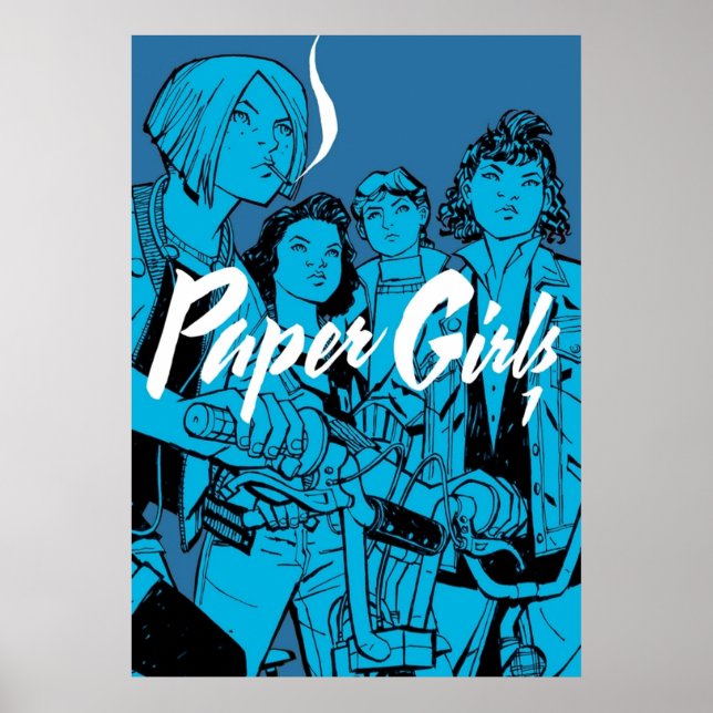 Póster Chicas de papel® Mac KJ Tiffany Erin Volumen 1 (Frente)