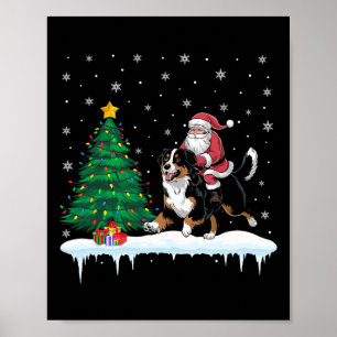 Póster Chicas de perros de montaña de Santa Claus Monding