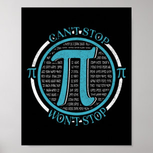 Póster Chicas de Pi Day en Mens Pi Mathematics Divertido 