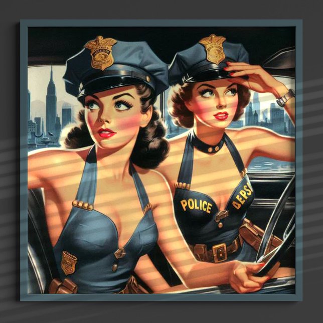 Póster Chicas de policía retro (Subido por el creador)