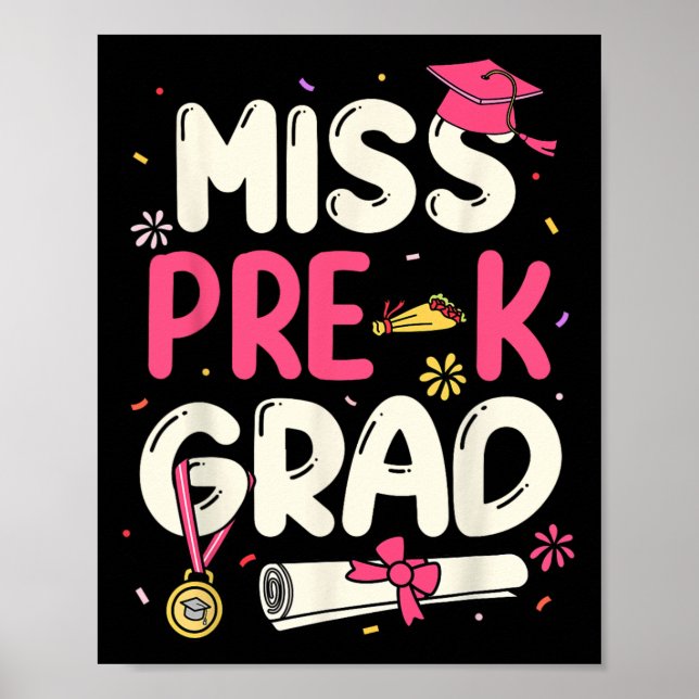Póster Chicas de pregrado de preescolar de Miss Prek (Frente)