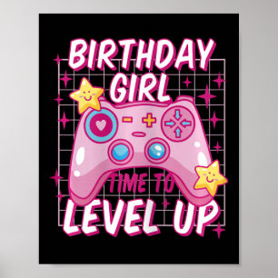 Póster Chicas de regalo de cumpleaños del videojuego sin 