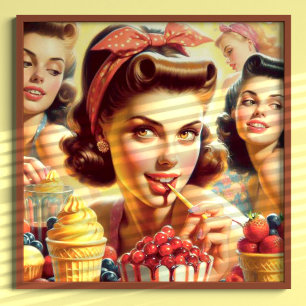 Póster Chicas de Retro Candy