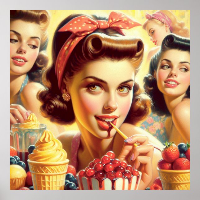 Póster Chicas de Retro Candy (Frente)