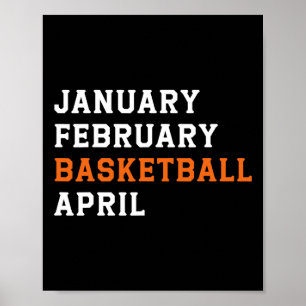 Póster Chicas de Retro Son de Enero del Baloncesto de Feb