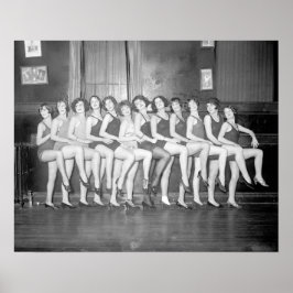 Póster Chicas de revista, 1925. Foto antigua