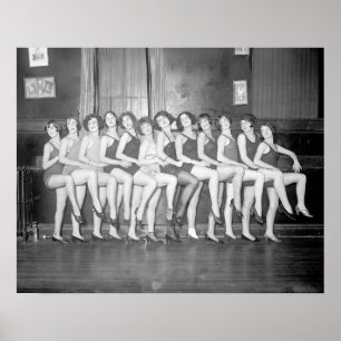 Póster Chicas de revista, 1925. Foto antigua