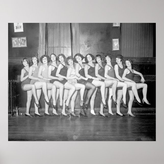 Póster Chicas de revista, 1925. Foto antigua (Frente)