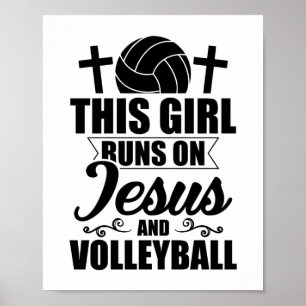Póster Chicas de voleibol  Regalos de Jesús Sports Train
