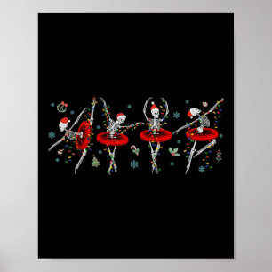 Póster Chicas del Ballet de Skeleton bailando Ballerina N