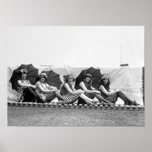 Póster Chicas del baño de Lansburg: 1922