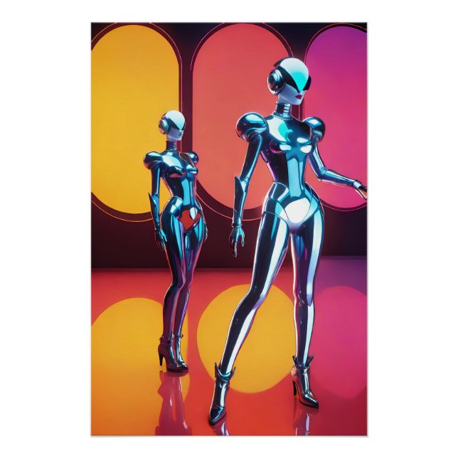 Póster Chicas del ciborg Fiesta III (Anverso)