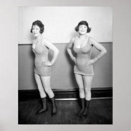 Póster Chicas del coro, 1920. Foto antigua