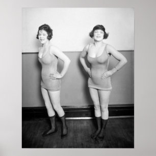 Póster Chicas del coro, 1920. Foto antigua