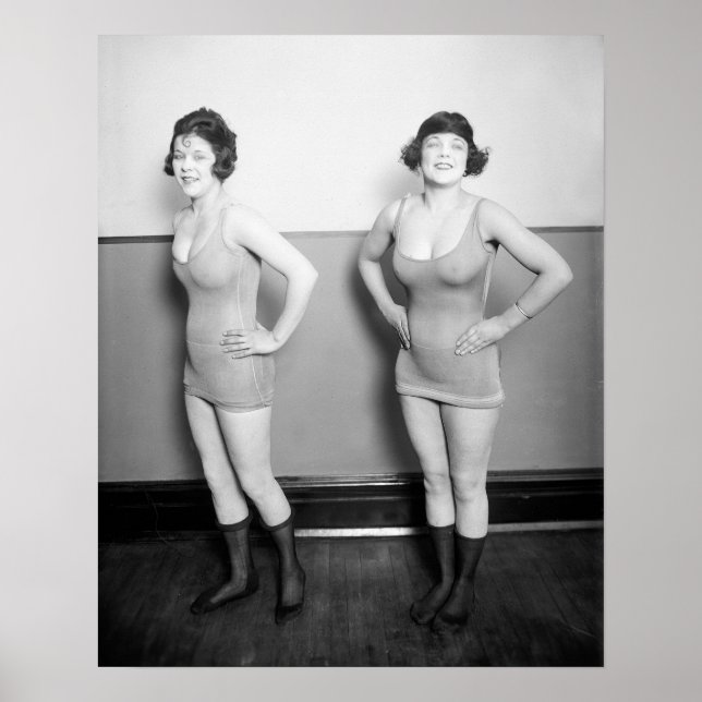 Póster Chicas del coro, 1920. Foto antigua (Frente)