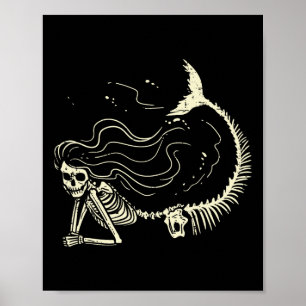 Póster Chicas del disfraz de la sirena en Halloween