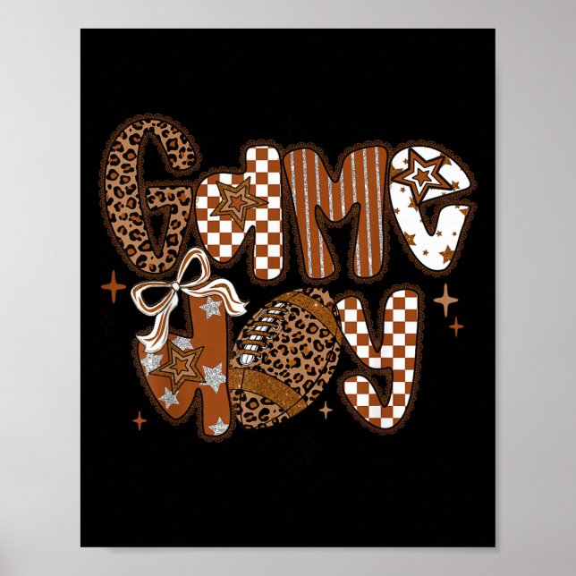 Póster Chicas del equipo de fútbol femenino Girly Lace Bo (Frente)