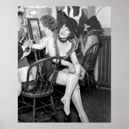 Póster Chicas del espectáculo tras bambalinas, 1926. Foto
