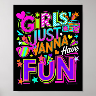 Póster Chicas divertidas quieren divertirse increíble 70'