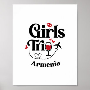 Póster Chicas Divertidas Viaje a Armenia Vino Vacaciones