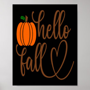 Póster chicas divertidos de la cara de calabaza Halloween