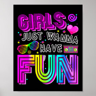 Póster Chicas divertidos quieren divertirse sorprendentes