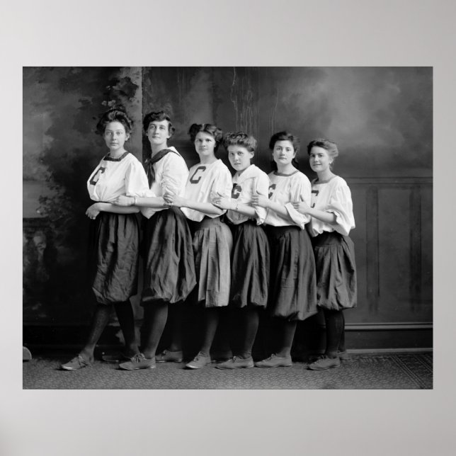 Póster Chicas en Bloomers, a principios del siglo XX (Frente)