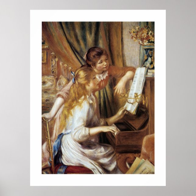 Póster Chicas en el piano (Frente)