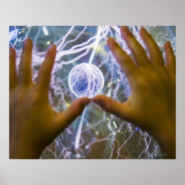 Póster Chicas en una bola de plasma (Frente)