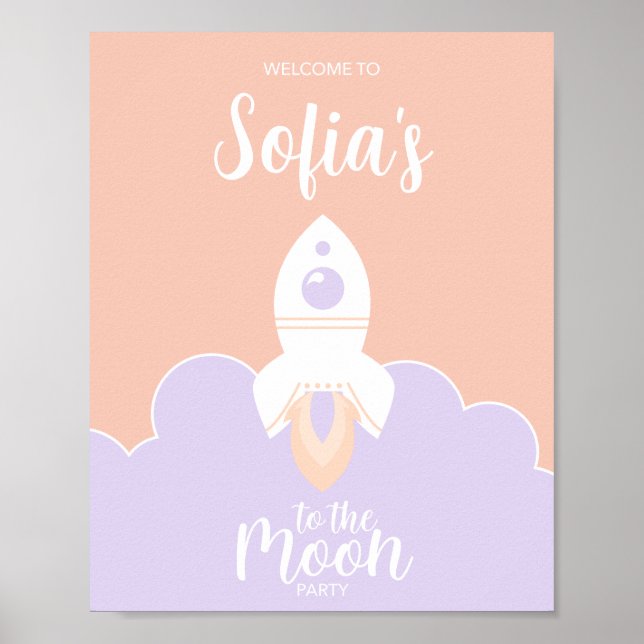 Póster Chicas espaciales Dos temas del Fiesta de la Luna (Frente)