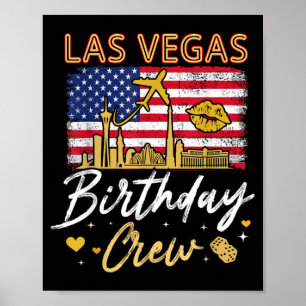 Póster Chicas Familia Las Vegas Cumpleaños Tripulación Cu