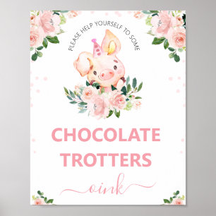 Póster Chicas Floral Rosa Esta Pequeña Fiesta De Cumpleañ