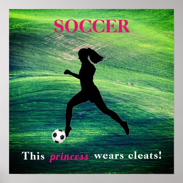 Póster Chicas Fútbol - ¡Esta princesa usa escotillas! (Frente)