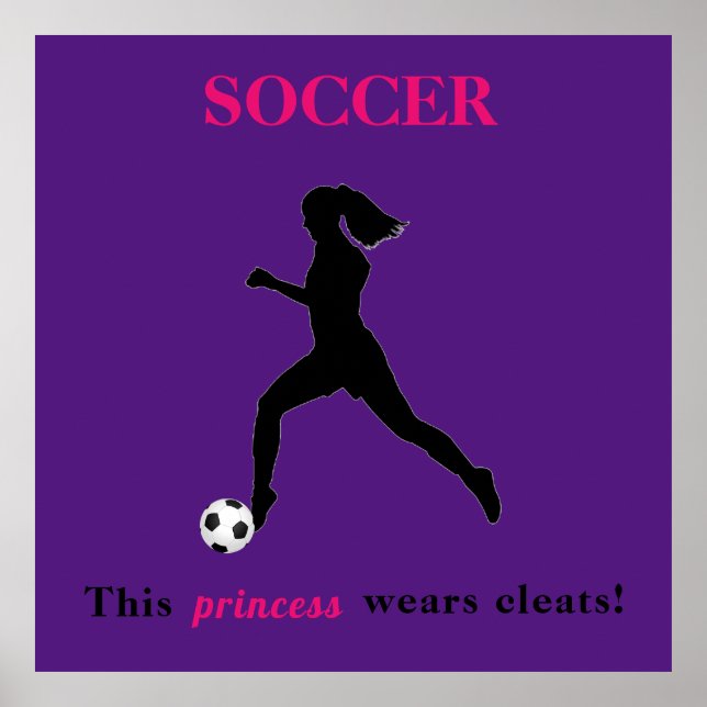 Póster Chicas Fútbol - ¡Esta princesa usa escotillas! (Frente)