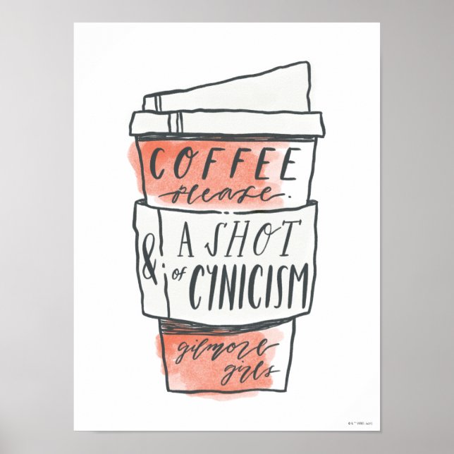 Póster Chicas Gilmore | Café Por Favor (Frente)