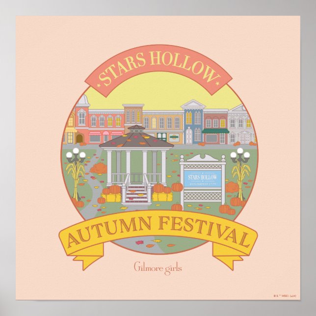 Póster Chicas Gilmore | Festival Stars Hollow de Otoño (Frente)